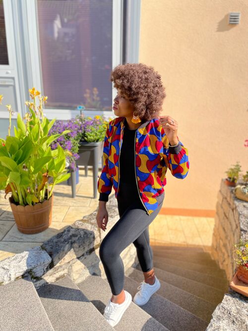 African Print "Malika" Bomber Jacket