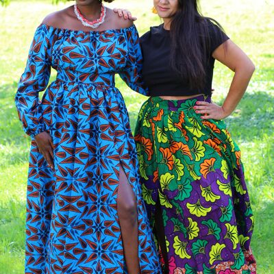 African print "Jashme" maxi skirt