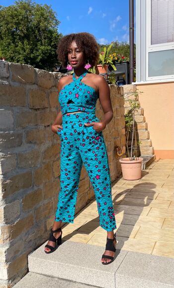Pantalon Adamma "Etoiles" imprimé africain 2
