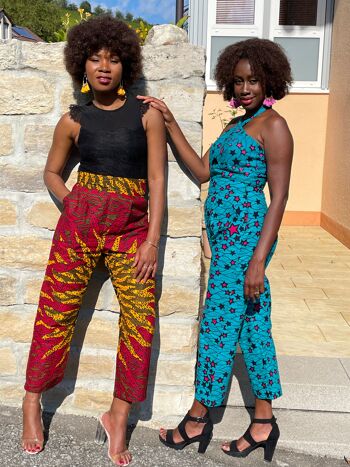 Pantalon Adamma "Etoiles" imprimé africain 4