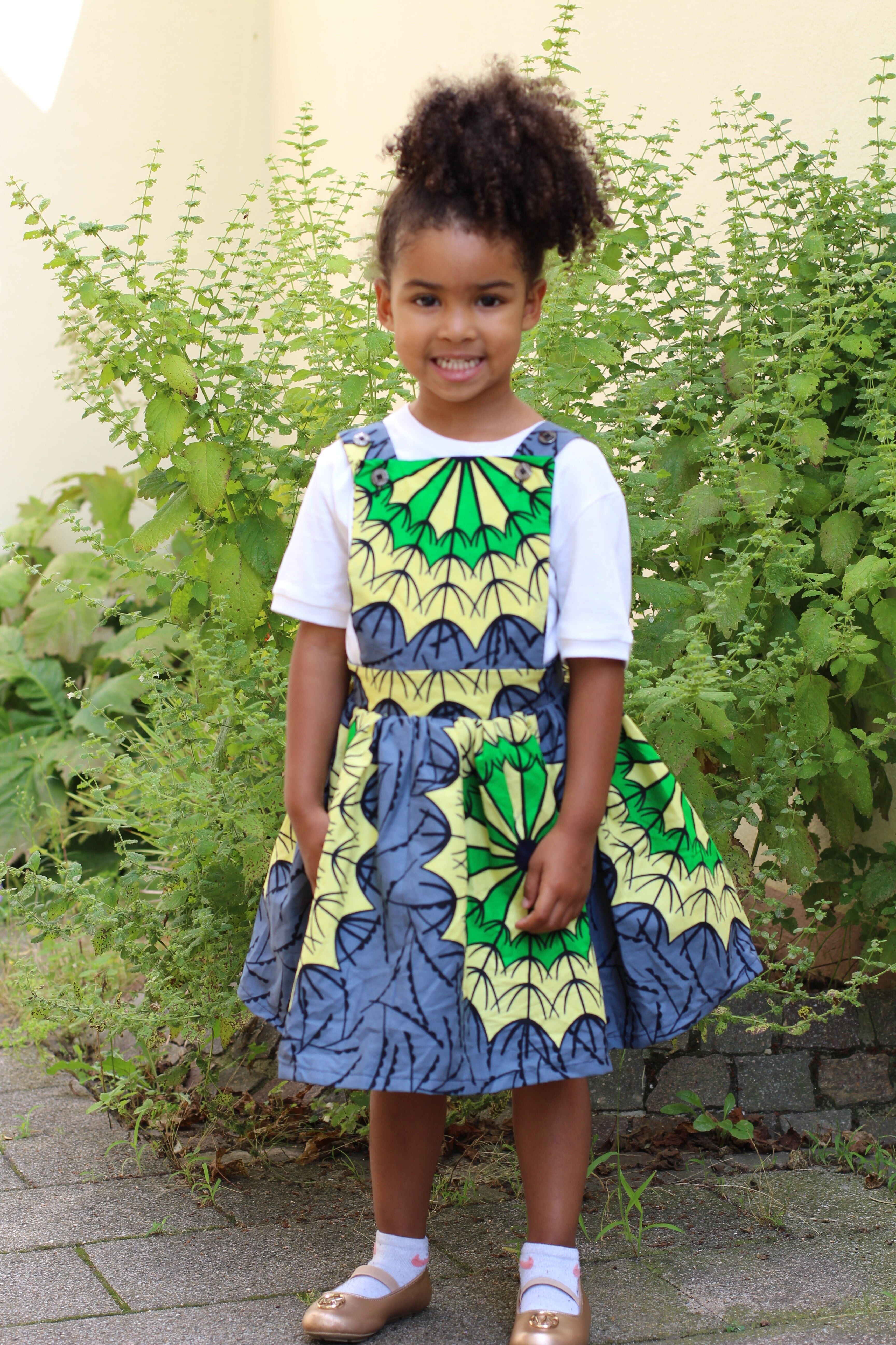 Dungaree african hot sale print dress