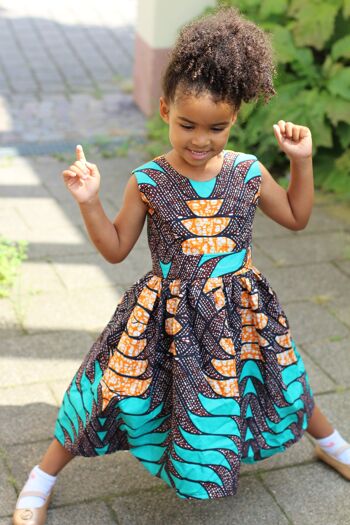 Robe enfant imprimé africain "Amy" 1