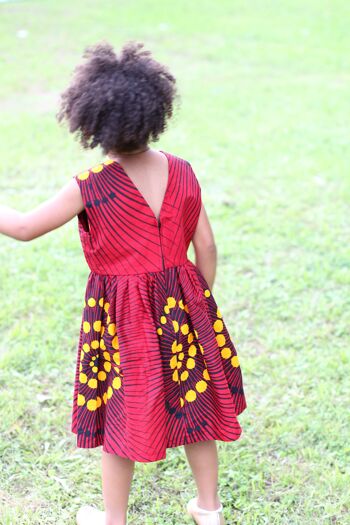 Robe enfant imprimé africain "Zuzu" - 3 - 4 ans 4