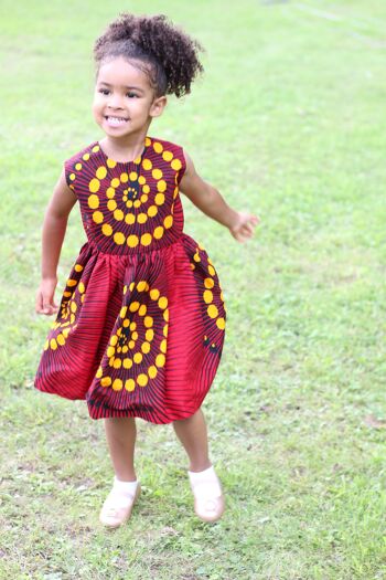 Robe enfant imprimé africain "Zuzu" - 5 - 6 ans 2