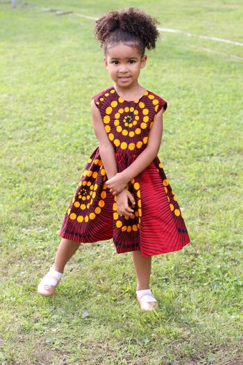 Robe enfant imprimé africain "Zuzu" - 5 - 6 ans 3