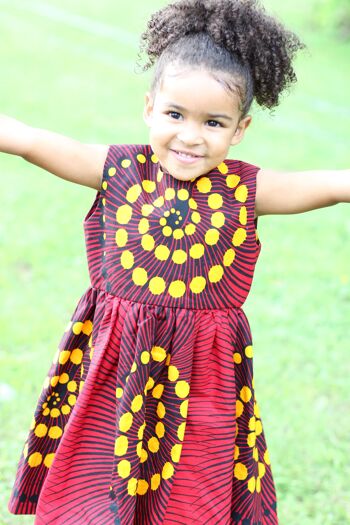 Robe enfant imprimé africain "Zuzu" - 5 - 6 ans 5