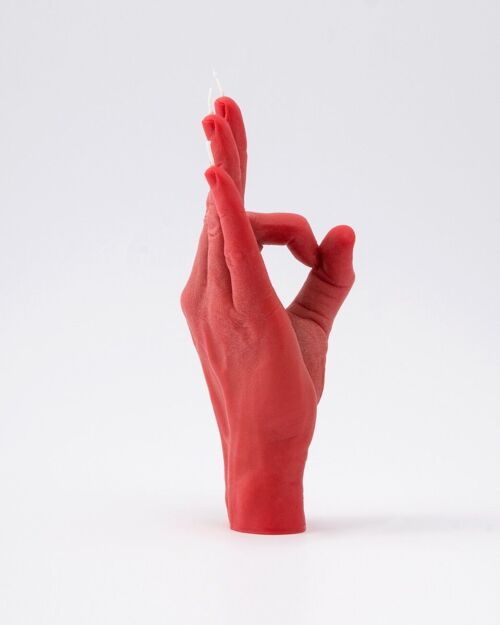 Candle Hand OK RED