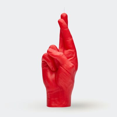 Candle Hand CROSSED FINGERS RED