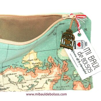 Trousse verte "Carte du monde" 3