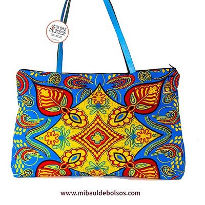 African fabric bag "Blue"