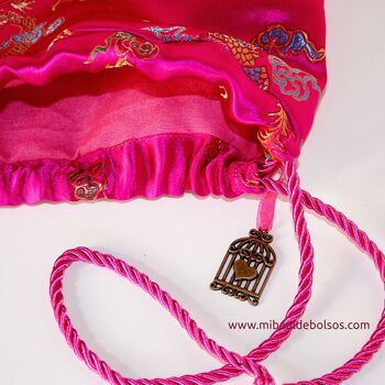 Sac seau "Shanghai" fuchsia 3