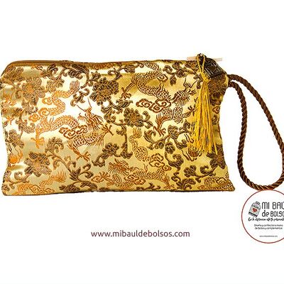 Gold "Shanghai" clutch bag