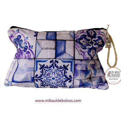 Cartera de mano "Mosaico" azul