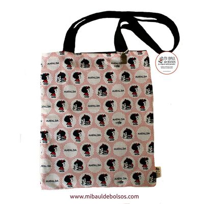 Tote Bag Mafalda lunares rojos