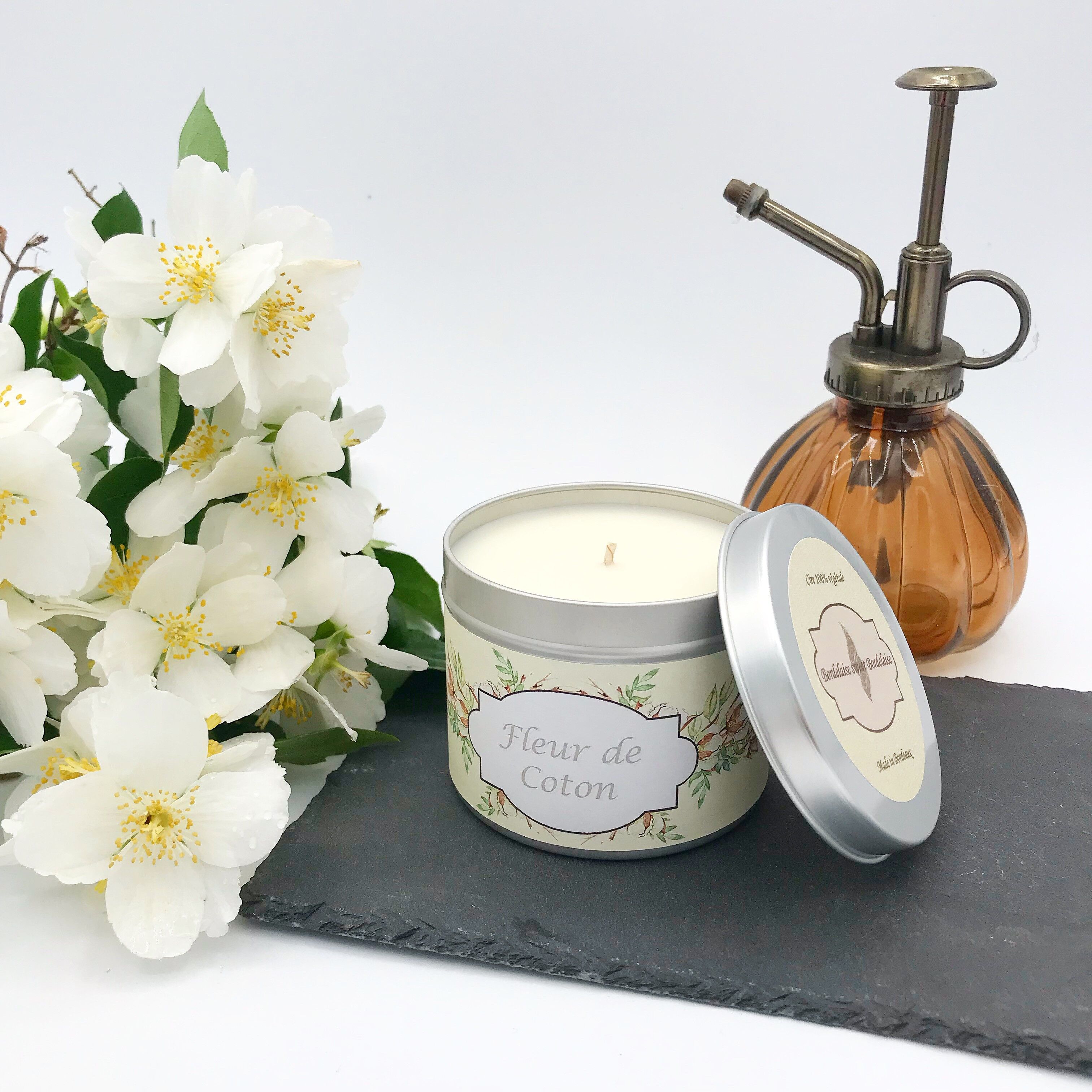 Bougie Lisbonne Mini - Blanc - Fleur de Coton main image 0