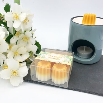 Fondant perfumado caja de 4 Orquídea blanca