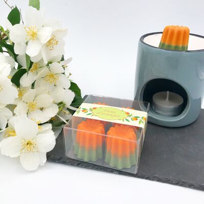 Duftende Fondantschachtel mit 4 Orangenblüten