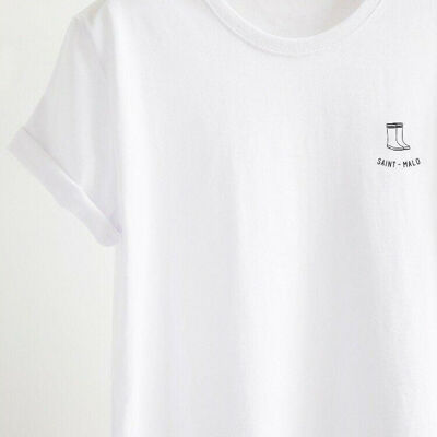 T-shirt Saint Malo, imprimé Blanc