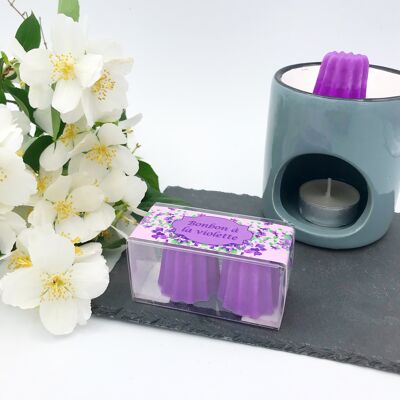 Scented fondant box of 2 Violet candies