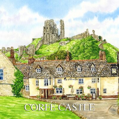 Imán de nevera, Corfe Castle, Dorset.