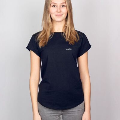 Damen Shirt "moin." - Dunkelblau