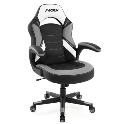 IWMH Drivo Gaming Racing Chair Cuir avec repose-mains pivotant 3D GRIS