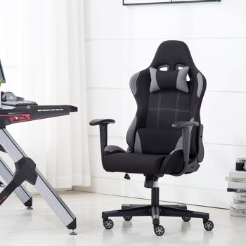 IWMH Indy Gaming Racing Chair Tissu GRIS 7