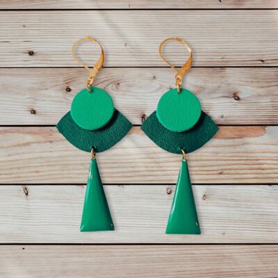 Boucles d'oreilles Horus - Vert