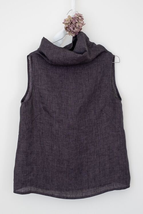 STROMBOLI - Linen sleeveless blouse