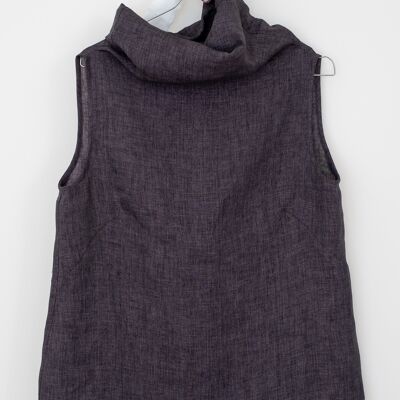 STROMBOLI - Linen sleeveless blouse