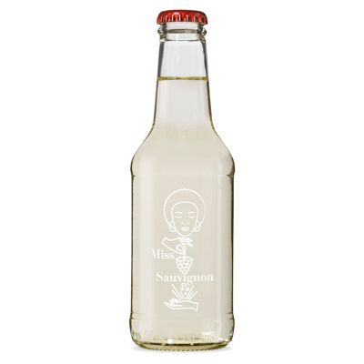 Miss Sauvignon en botellas de vidrio modernas y sencillas de 0,25 l