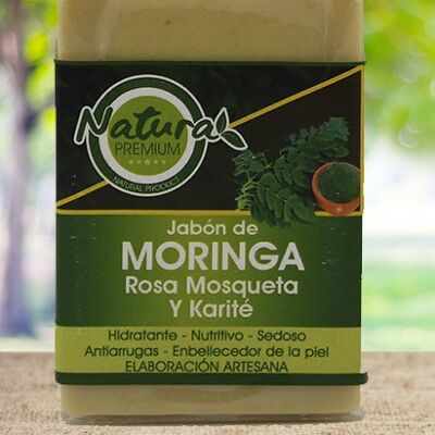 Jabón de Moringa, Rosa Mosqueta y Karité (100 grs.)