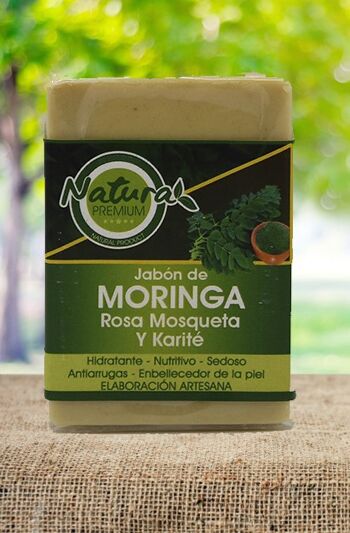 Savon Moringa, Rose Musquée et Karité (100 grs.) 1