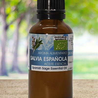 Olio essenziale di salvia spagnola biologica - 30 ml.