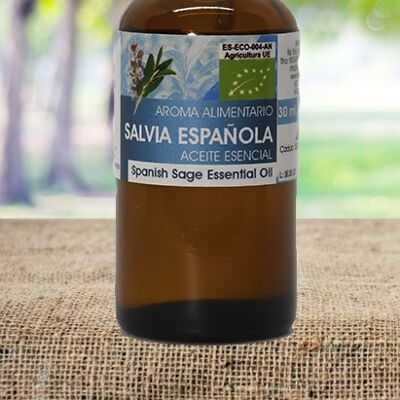 Ätherisches Bio-Spanisches Salbeiöl - 30 ml.