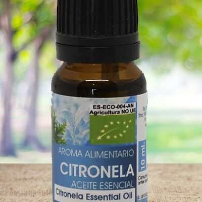 Olio essenziale di citronella biologica - 10 ml.