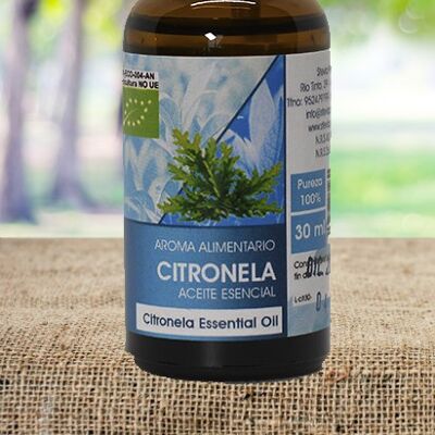 Organic Lemongrass Essential Oil - 30 ml.