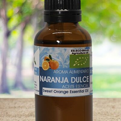 Olio essenziale di arancia dolce biologico - 30 ml.