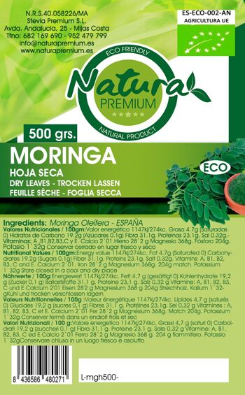 Feuille sèche de Moringa - 500 g. 2