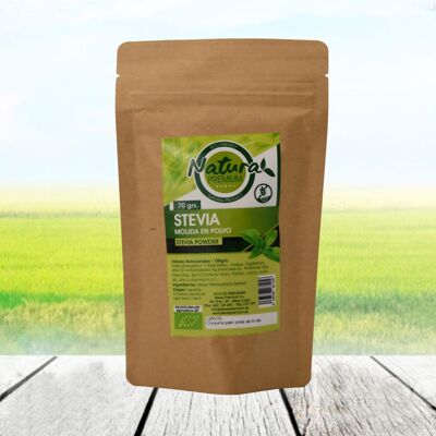 Polvere di Stevia macinata Natura Premium - 70 g.