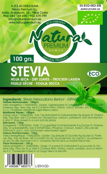 Feuille sèche de Stevia - 100 g. 2