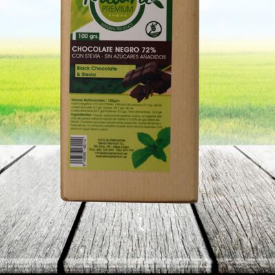 Stevia Chocolate Negro 72% (100 grs.)