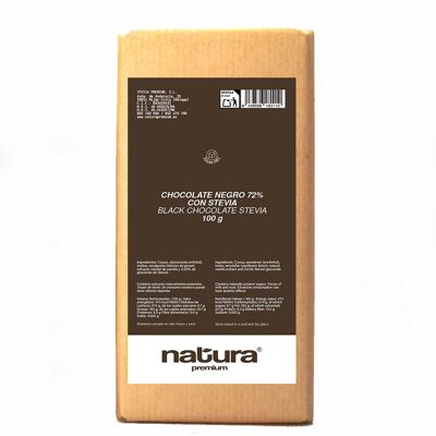 Stevia Cioccolato Fondente 72% (100 gr.)