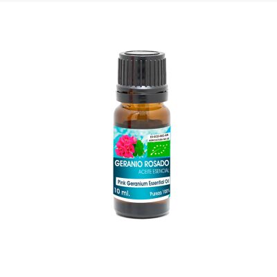 Olio essenziale di geranio rosa biologico - 10 ml.