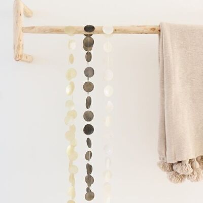 Shell Garland Capiz Small Anthracite