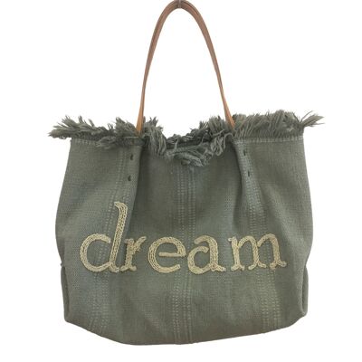 Sac dream ,  Sac bohème Sac de plage , cabas été , sac paille - Jean