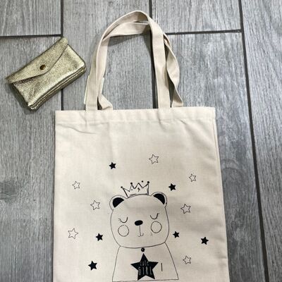 Tote bag cotton , sac en toile, cabas , sac en coton, sac fourre-tout, sac à langer, tote gift, sac yoga, sac à main - Love myself