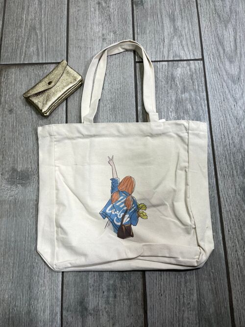 Buy wholesale Large cotton tote bag, canvas bag, shopping bag, cotton bag, tote  bag, changing bag, gift tote, yoga bag, handbag - Yyy