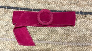Ceinture oversize pour robe en cuir - Fuchsia pink 1