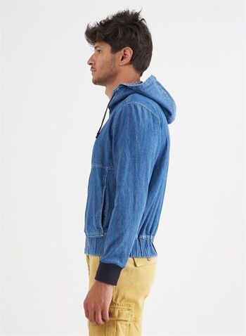 Veste en jean à capuche FRODO - Bleu clair 4
